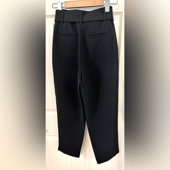 Aritzia Wilfred Tie-Front Pants (cropped) colour black size 2 - Picture 3 of 6